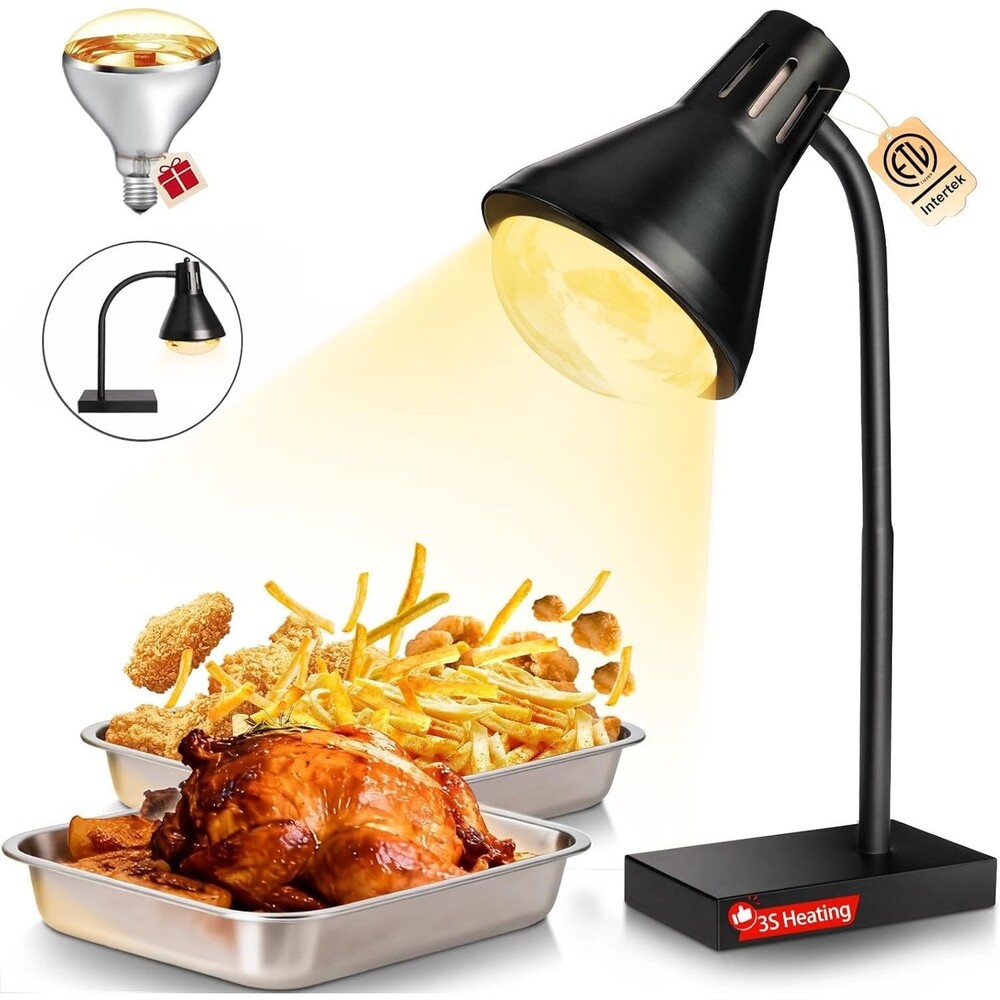 VOJPGJP Food Heat Lamp, 3S Fast & Uniform Heating, Commercial & Party Heating